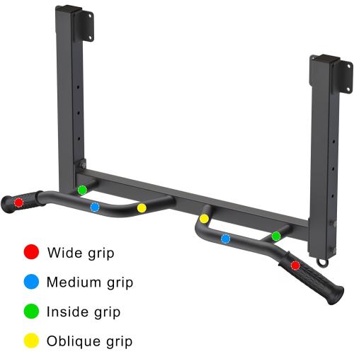 Kipika 32 Ceiling Mounted Pull Up Bar - Heavy Duty, Highly Adjustable, Multifunctional Chin Up Bar - Home Gym System with Punching Bag Hanger and Resistance Bands Training