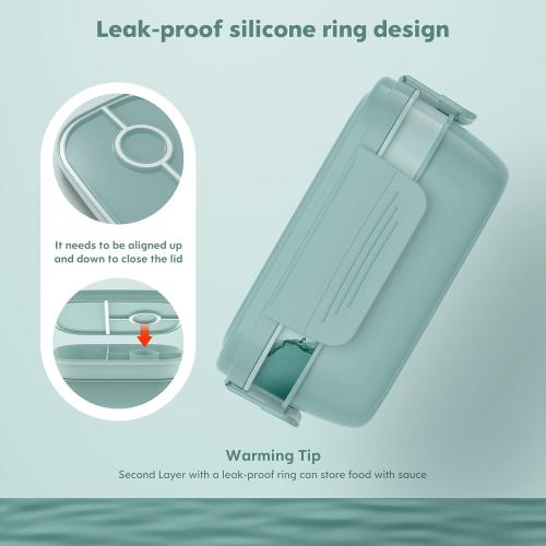 Adult Lunch Box,3 Stackable Bento Lunch Containers for Adults, Modern Minimalist Design Bento Box with Utensil Set, Leak-Proof Lunchbox for Dining Out, Work, Picnic