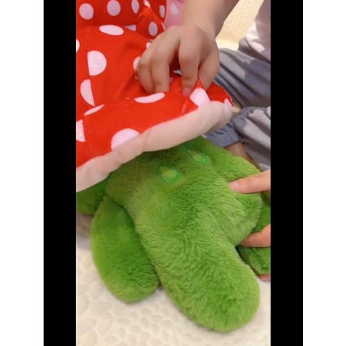 Frog Plush 10 Cute Frog Mushroom Hat Stuffed Animals Kawaii Plush Toys Throw Pillow Home Room Decor Aesthetic Gift