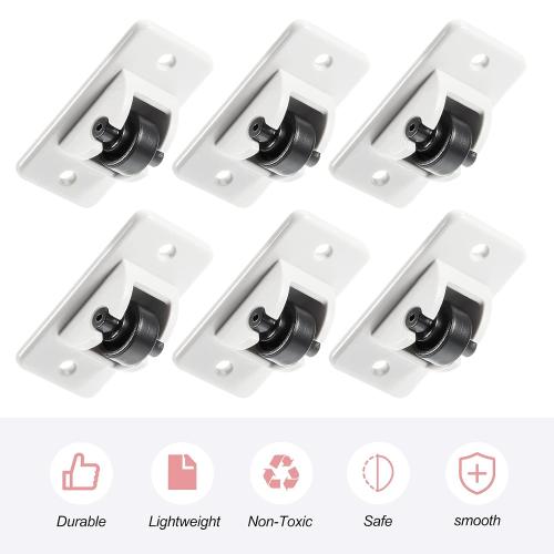 24 Pcs Self Adhesive Wheels Mini Fixed Wheels Caster Boxes Caster for Box Bottom Storage Rack DIY Toy Car Bin Storage(Classic Style)