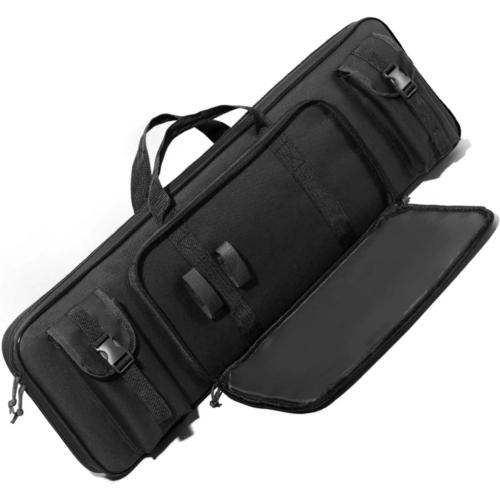 KOKKOYA Soft Gun Case for Rifles and Shotguns Long Scoped Rifle Range Bag Backpack 47 36 with Tactical Pockets Durable Oxford Fabric Adjustable Sling Dual