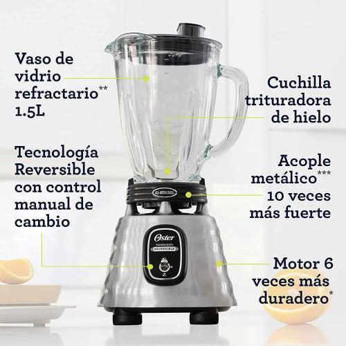 Classic blender Oster reversible chrome glass jar