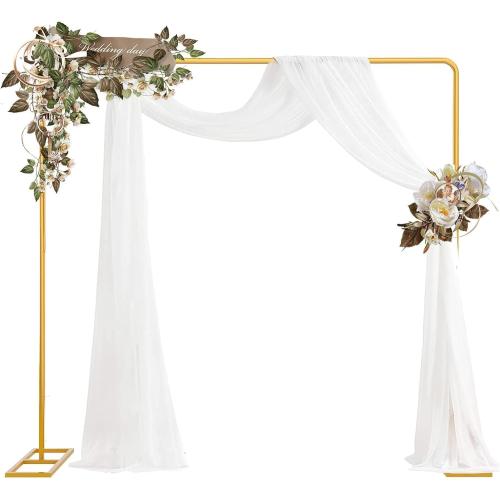 Wedding Arch Backdrop Stand Square 6.5FT Heavy Duty Metal Frame, Balloon Arch Stand Adjustable Photo Booth Decor for Valentine’s Day, Baby Showers, Birthdays, Anniversaries