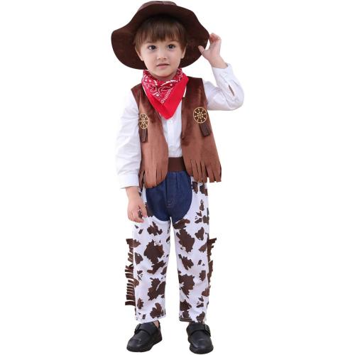 Size M. LXKIKMM May's Baby Western Cowboy Style Kids Costume Set Cosplay Costume