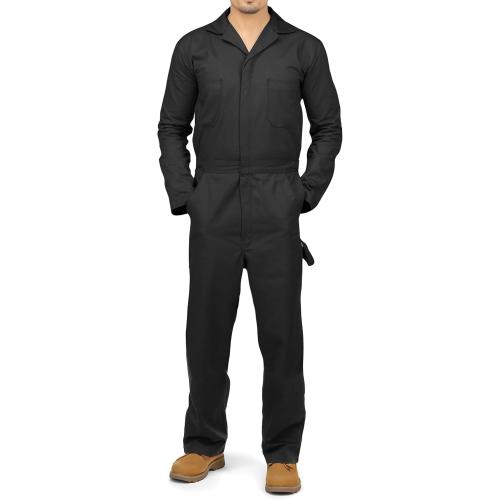 NY Threads Men’s Twill Coverall Relaxed Fit Long Sleeve Utility Work Wear Large