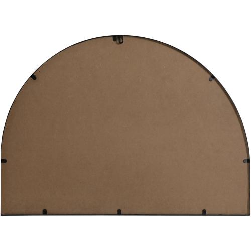 Reflection, Metal Frame Arch Mirror 26X36 Inch in, Modern, Black