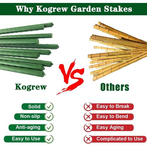 3Feet 36inch Garden Stakes Sturdy Plant Sticks Support Tomato Stakes for Vegetable,Pack of 20