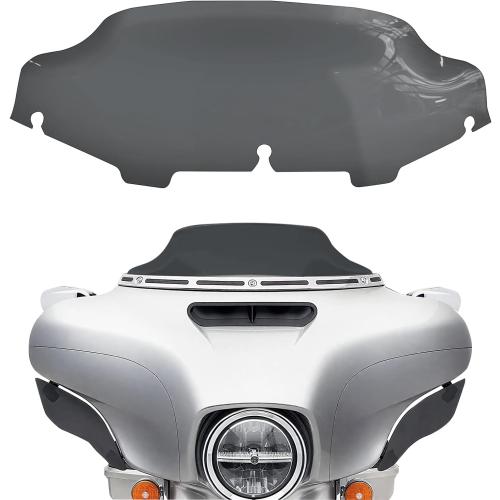 6 inch Smoke Windshield Windscreen for 2014-2024 Harley Davidson Touring Street Glide Electra Glide/Ultra Limited/Tri Glide FLHT FLHX FLHXS FLHTK