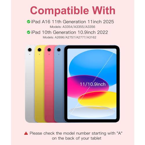 PINK Hamile iPad Case with Keyboard -  Backlit Wireless Detachable Folio Keyboard Cover with Pencil Holder for iPad (Pink)