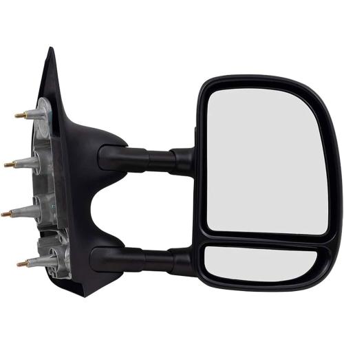 2pcs PartsFlow Manual Tow Telescopic Side Mirrors For 2002-2016 Ford E-350 Super Duty/E-150/E-250/Econoline Van/Econoline/E-150 Club Wagon/E-350 Club Wagon
