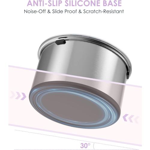 1Gallon Large Dog Water Bowl No Spill, [Anti Digging Lid & Rubber Bottom] Spill Proof Dog Bowl, Anti Splash Mess Dripless Slow Drinking Stainless Steel Water for Sloppy Messy Drinkers Car