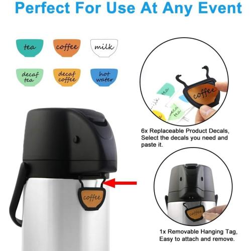 Airpot Coffee Dispenser Thermal with Pump,3L/102 Oz Insulated Stainless Steel Large Airpot Coffee Carafe Lever Action for Hot/Cold Water,Thermal Carafe for Hot Cocoa for Parties