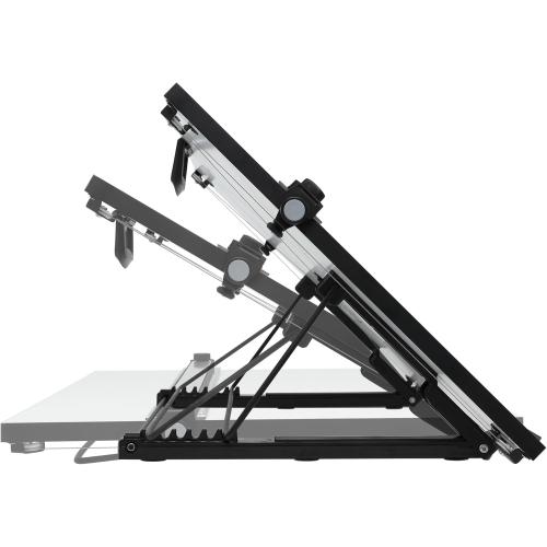 Acurit Multi-Angled 20”x26” PXB Drawing Board for Artists and Designers - Portable Tabletop Workspace, Drawing, Sketching, Drafting, Painting - Portable Laminated Surface w/Ruler & Parallel Motion Bar