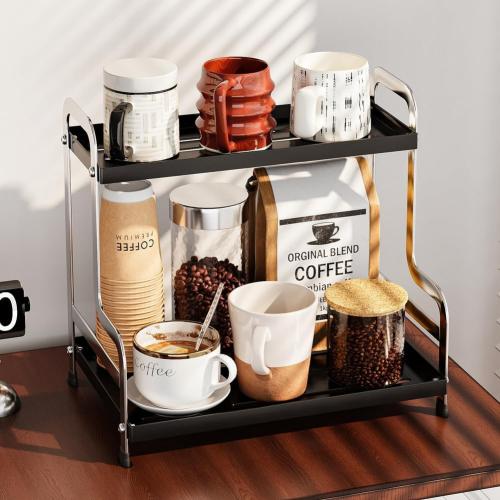 KISKIS Coffee Mug Cup Holder Space Saving 2-Tier