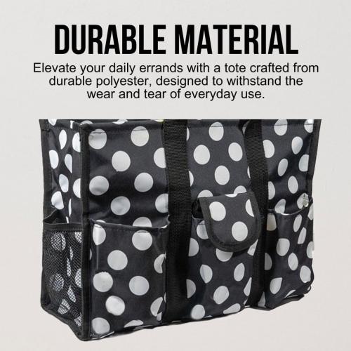 Utility Tote Bag with Zipper Top - Large Multipurpose Tote Organizer Bag