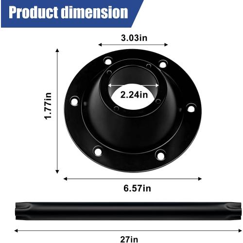27 RV Table Legs & Base Kit - Heavy Duty Aluminum, Fits Travel Trailers, Campers, Caravans - Tool-Free Height Adjustment, Rust-Proof, Easy Install (2 Legs   4 Brackets) 27inch