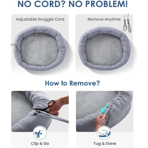 Orthopedic Dog Bed for Large Dogs, Pet Sofa Bed with Egg Crate Foam, 4-Sided Bolster, Removable Washable Cover & Anti-Slip Bottom, X-Large Gray