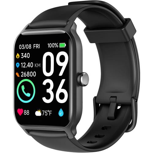 Smart Watch for Men(Answer/Make Call),Alexa Built-in,1.8Fitness Tracker with Heart Rate Sleep SpO2 Monitor,100 Sport Mode,5ATM Waterproof,Activity Trackers and Smartwatches for iOS and Android Phones