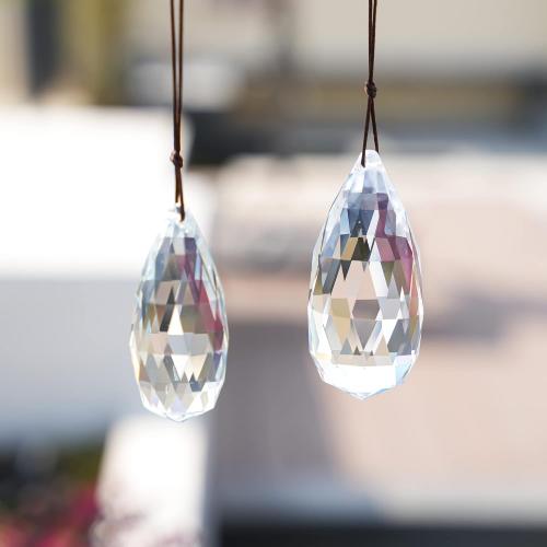 YU FENG 2 Pack Crystal Prism Suncatcher, Faceted Glass Rainbow Maker