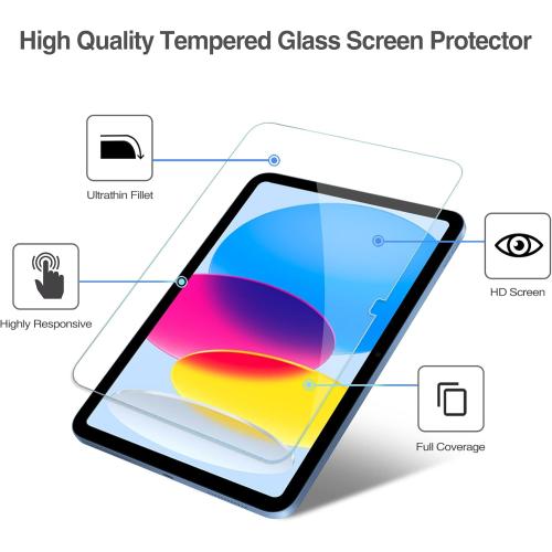 ProCase 2 Pack Screen Protector for iPad A16 2025 11th/10th 2022 Generation (11-inch/10.9), Tempered Glass Film Guard -Clear