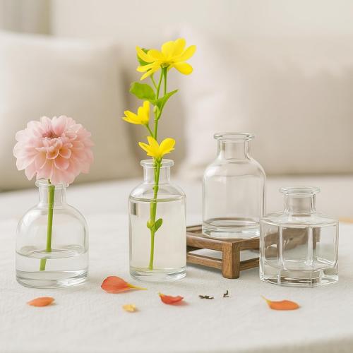 Glass Bud Vase Set of 28 Pcs, Small Clear Bud Vases for Flowers, Vintage Vases for Centerpiece Table Wedding Decorations Home Decor Glass Bottles for Birthday Party Anniversary