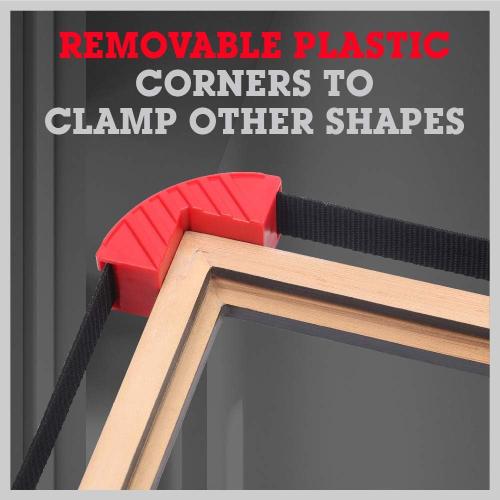 SEDY 13 ft. Belt Band Clamp Strap Clamp for Woodworking, Quick Release Frame Clamps with 90-Degree Corner Pieces