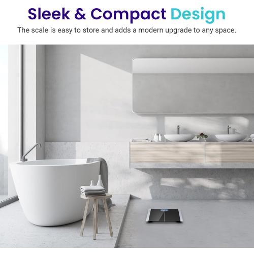 Etekcity Bathroom Scale for Body Weight, Highly Accurate Digital Electronic Weighing Machine for People, LCD Display, Large Size, 6mm Tempered Glass for Safe Home Use, Batteries Included, 400 lbs