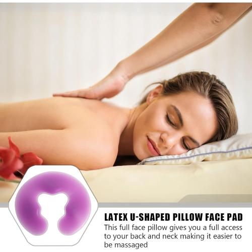 Massage Face Cradle Cushion, U Shaped Headrest Face Down Prone Position Cushion Pillow for Massage Tables Neck Head Rest Pad for Beauty Spa