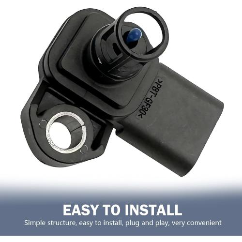 Shakas Manifold Absolute Pressure Map Sensor, Automotive Intake Pressure Sensor, Retrofit Replacement OEM #12681993 12670600 12707766 5S15725 Part, Compatible with GMC Chevrolet (Black)