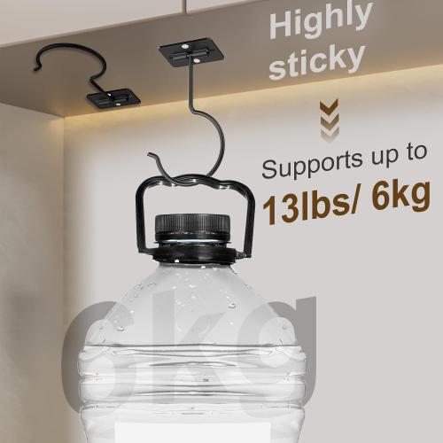 2 Pcs Banana Hook, Under Cabinet Foldable Banana Hanger | Black Self-Adhesive Under Cabinet Foldable Metal Banana Hanger, Banana Hook Holder to Keep Bananas Fresh, Save Space