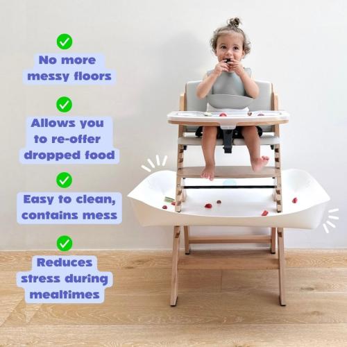 CATCHY - Food Catcher - Compatible with Abiie Beyond Junior High Chair   11 Other High Chairs - Highchair Sold Separately - Baby & Toddler Food & Mess Catcher - Under High Chair Accessory