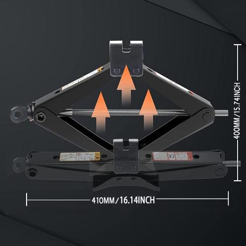 Scissor Jack for Car-3T丨Car Jack Kit-Tire Jack丨Portable,丨deal for SUV and Auto-with Crank Handle丨Heavy Duty Material,Black