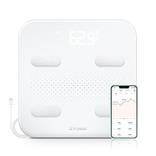 YUNMAI S Smart Body Fat Scale, Accurate Digital Bathroom Scale for Body Weight, Body Composition Analyzer with Health Monitor Sync Apps for BMI, Body Fat, Muscle Mass, Body Weight