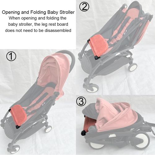 Stroller Leg Rest Compatible with Babyzen YOYO - Foldable Stroller Without Disassembly - Extend 6.2 inch Easy to Attach & Clean, Soft Fabric (Ginger Pink)