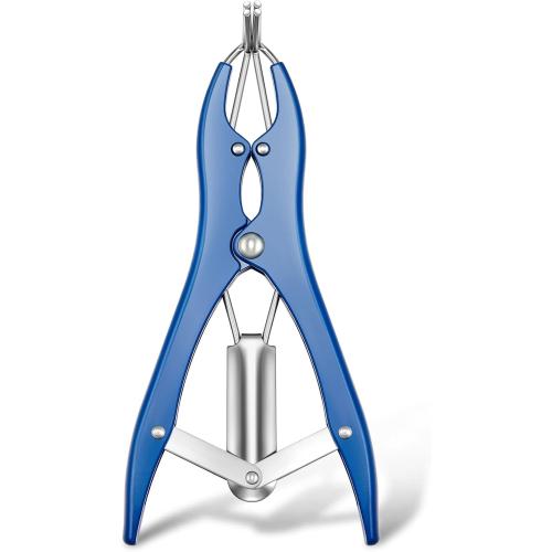 Minatee Balloon Expander Pliers Balloon Stuffing Tool Blue Stainless Steel Balloon Stretcher Sequin Filling Pliers for Filling Balloon Sequins Petals Home Party Activities(Extended Style)