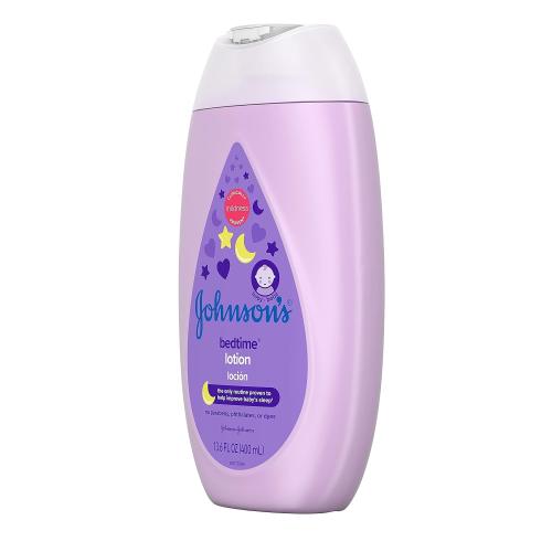 Johnson's Moisturizing Bedtime Baby Lotion with Coconut Oil & NaturalCalm Aromas to Help Relax Baby, Hypoallergenic & Free of Parabens, Phthalates & Dyes, Mild Baby Skin Care, 13.6 fl. oz