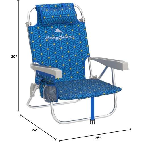 Tommy Bahama 2020 Backpack Cooler Chair with Storage Pouch and Towel Bar