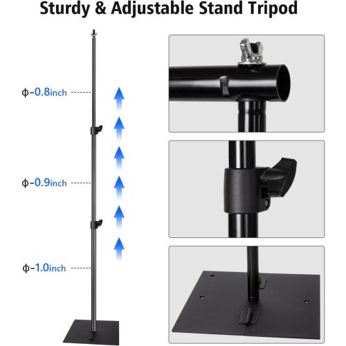 Pipe and Drape Photography Backdrop Stand Kit Adjustable Photo Background Stand 10ft x 6.5ft with Metal Base for Parties Weddings Birthday Party Events Photo Booth