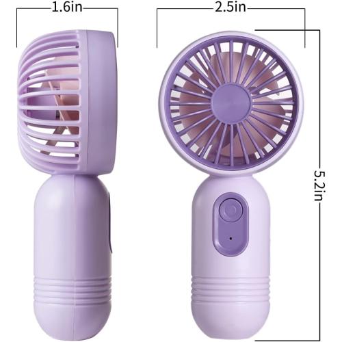 JODNO Mini Portable Fan 3 Pack, Cute Handheld Battery Operated Lightweight Small Personal Fan with 3 Speeds and USB Rechargeable Eyelash Fans for Women Men Office Outdoor Travel Camping