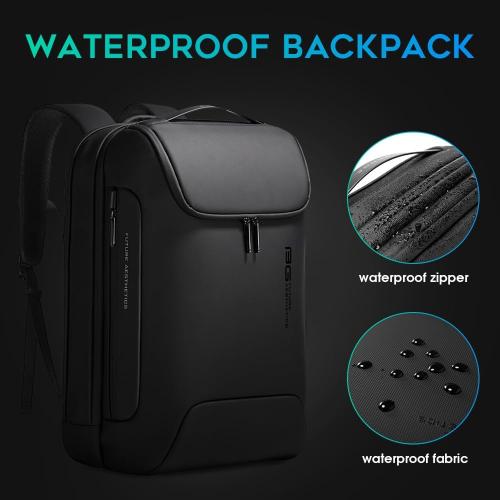 Color Black BANGE Men's Anti-Theft Backpack,Waterproof Fashion Travel Backpacks,High Tech Backpack with USB3.0 Charging Port,Business Laptop Backpack Fits 17.3 Inch Notebook…
