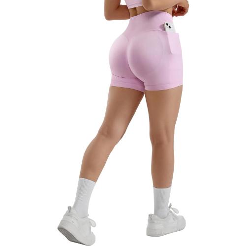 XL SUUKSESS Women Hidden Scrunch Butt Lifting Workout Biker Shorts with Pockets 4 Seamless High Waisted Gym Shorts