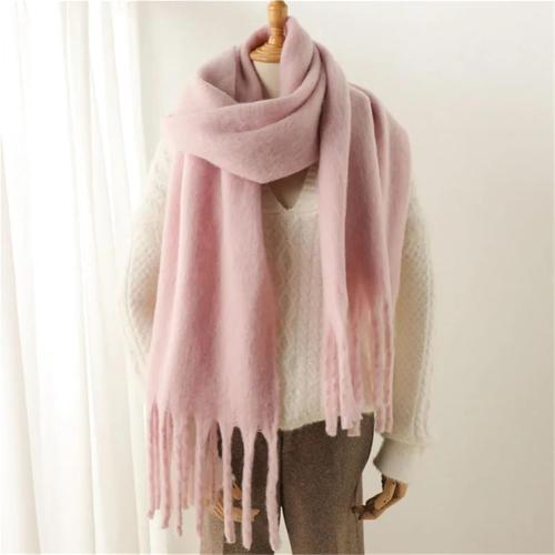 Winter Scarf Men Women Cashmere Warm Solid Pashmina Blanket Wraps Female Thick Soft Bufanda Tassel Shawl Long Poncho Echarpe