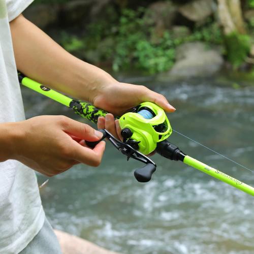 Sougayilang Baitcast & Spinning Reel and Fishing Rod Combo, IM7 Graphite 2Pc Blank Rods,EVA Handle & “S” Style Hook Keeper
