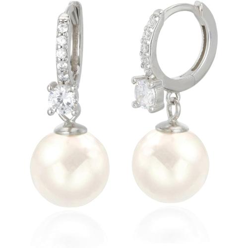Long Pearl Earrings for Women 925 sterling silver Pearl Dangle Earrings Hypoallergenic Elegant Wedding Pearl Tassel Earrings for Bridal Christmas Gift