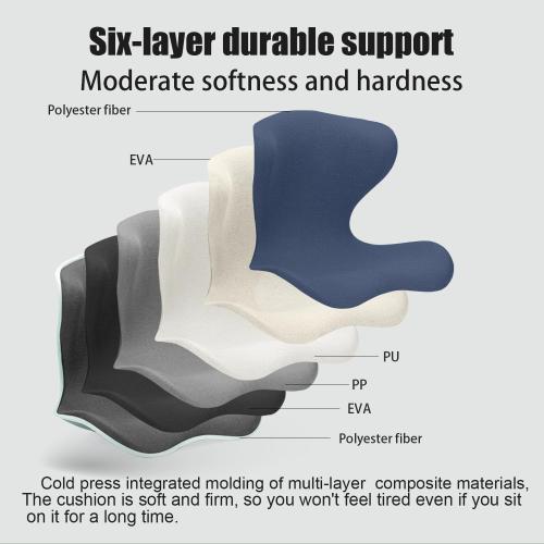 Lumbar Support for Office, Ergonomic Back Cushion for Lower Pain Relief, Improve Posture, Floor Seat,Meditation Chair, Chair Back Support for Computer Chairs, Gaming,Home - Working. (Blue)