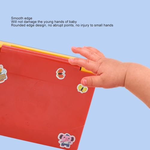 RiToEasysports Kids Learning Laptop, Plastic High Simulation Educational Toddler Learning Computer Toy with (Yellow Retractable Mouse) Electronic Toy