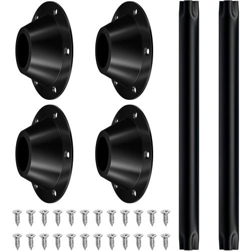 27 RV Table Legs & Base Kit - Heavy Duty Aluminum, Fits Travel Trailers, Campers, Caravans - Tool-Free Height Adjustment, Rust-Proof, Easy Install (2 Legs   4 Brackets) 27inch