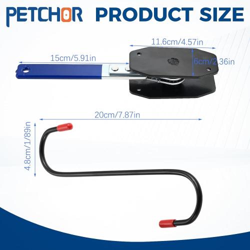 4 in 1 Brake Caliper Piston Compressor Tools, Disc Brake Caliper Press Tool with 360° Swing Ratchet and 2 Caliper Hooks for Piston Compression Disc Brake Pad Replacement and Maintenance (Blue)