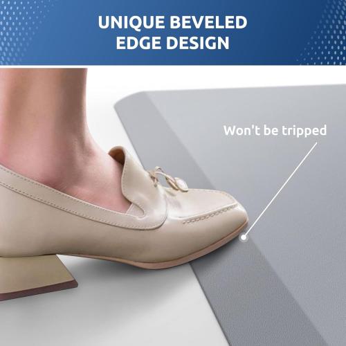 KitchenClouds Kitchen Mat Cushioned Anti Fatigue Rug 22x36 Waterproof, Non Slip, Standing and Comfort Desk/Floor Mats for House Sink Office (Grey,0.8inch)