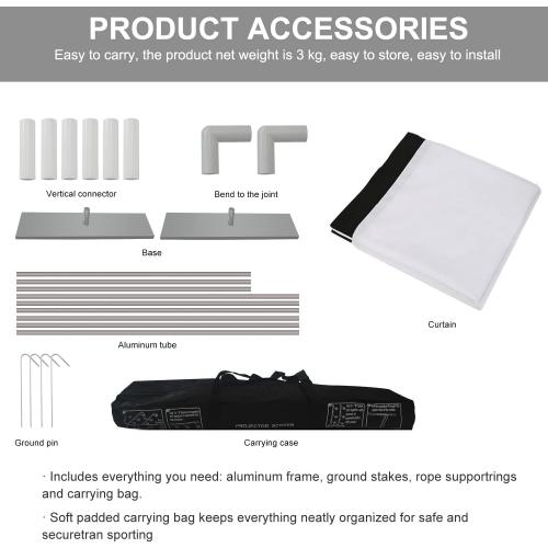 SKERELL Projector Screen with Stand 120 inch Portable Projection Screen 16:9 4K HD Rear Front Projections Movies Screen with Carry Bag for Indoor Outdoor Home Theater Backyard Cinema Travel